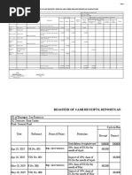 Register of Cash Receipts, Deposits and Other Related Financial Transactions