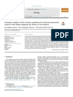 Economic Analysis of The German Regulation For Electrical Generation Projects From Biogas Applying The Theory of Real Options