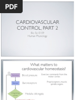 Cardiovascular Control, Part 2: Bio Sci E109 Human Physiology