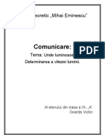 Comunicare. Unde Luminoase