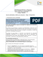 Guía de Actividades y Rúbrica de Evaluación - Unidad 2 - Etapa 3 - Diagnóstico