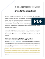 Aggregates and Cement Tests