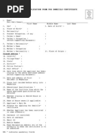 Application Form For Domicile Certificate: Present Address