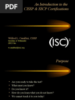 An Introduction To The CISSP & SSCP Certifications: Wilfred L. Camilleri, CISSP