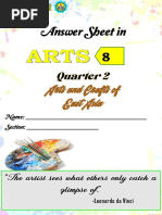 Answer Sheet Arts8 Q2