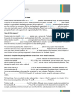 Cloze Test and Word Formation (Topic The Environment)