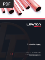 Product Catalogue: Telephone: +44 (0) 24 7646 6203 E-Mail: Sales@lawtontubes - Co.uk