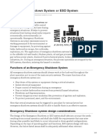 Emergency Shutdown System or ESD System