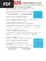 MCQ Worksheet-I: Class X: Chapter - 2 Polynomials