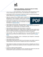 Check List de Admissão ENEXT - Capacitação