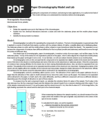 Paper Chromatography Model and Practical Lab