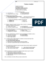 Chapter 12&13 Variance Analysis