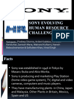 Sony Evolving Human Resource Challenge - 1