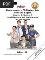 Contemporary Philippine Arts From The Region: Quarter 1-Module 4 Local Materials and Application of Art Techniques