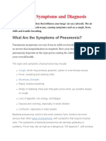 Pneumonia Symptoms and Diagnosis