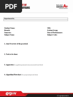 Student Name: Uid: Branch: Section/Group Semester: Date of Performance: Subject Name Subject Code