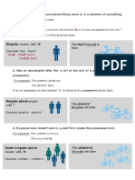 Apostrophe Rules For Possessives