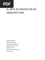 Arte de Proyectar en Arquitectura - Reseña