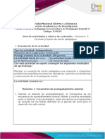 Guia de Actividades y Rúbrica de Evaluación - Escenario 2 - Formular Proyecto de Acción Pedagógica