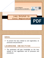 Laws Related To Civil Registration: Republic of The Philippines Philippine Statistics Authority