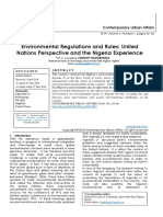 Environmental Regulations and Rules: United Nations Perspective and The Nigeria Experience