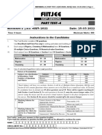 PART TEST-4 (JM-2022) 25-03-2022 (F22 MDP-Seniors) QP