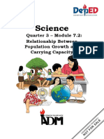 Science: Quarter 3 - Module 7.2: Relationship Between Population Growth and Carrying Capacity