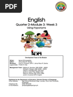 English: Quarter 2-Module 3: Week 3