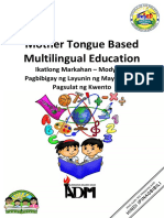 MTB-ME3 - Modyul 8 - Pagbibigay NG Layunin NG May Akda Sa Pagsulat NG Kwento