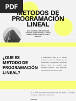 Metodos de Programación Lineal