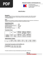 Hoja de Datos Kaolite 2300 Li