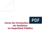 Curso de Formaci N Inicial de Analistas en Seguridad Publica