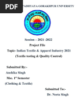 Session - 2021 - 2022 Indian Textile & Apparel Industry 2021