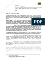 Dictamen de Clasificacion Aarancelaria 127 de 2015