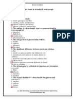 Carbohydrate MCQs