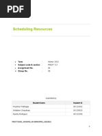 Scheduling Resources: Term: Winter 2022 Subject Code & Section: PMGT 721 Assignment No.: 04 Group No.: 09