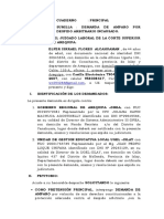 Demanda de Amparo Por Despido Arbitrario Incausado.