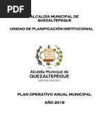 Plan Operativo Anual Municipal 2019