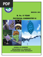 B. Sc. Ii Year Physical Chemistry Chemistry-Ii: BSCCH Bscch-203