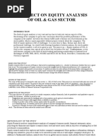 A Project On Equity Analysis of Oil & Gas