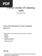 Failure Modes of Retaining Walls