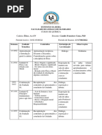 Ética No Curso de Química PLANO ANALÍTICO