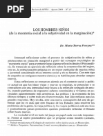 De La Moratoria Social A La Subjetividad en La Marginación