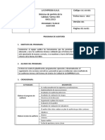 Programa y Plan de Auditoría