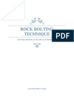 Rock Bolting Technique