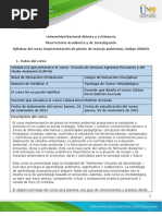 Syllabus Del Curso Implementación de Planes de Manejo Ambiental