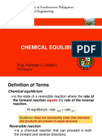 Chemical Equilibrium: University of Southeastern Philippines College of Engineering