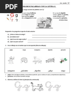 Formamos Palabras Con La Letra G