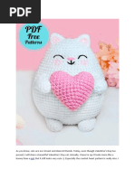 Easy Kitten With Heart Amigurumi PDF Free Pattern