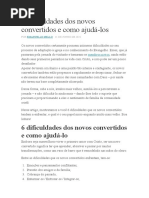 6 Dificuldades Dos Novos Convertidos e Como Ajudá-Los